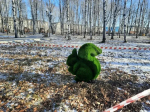 Зеленые звери поселились в сквере поселка Прогресс