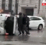 В Благовещенске на Шевченко машина перевернулась на бок - ИА Порт Амур