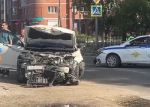 Соцсети: в Белогорске кроссовер протаранил патрульное авто