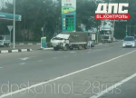 Грузовик перевернулся на подъезде к Благовещенску